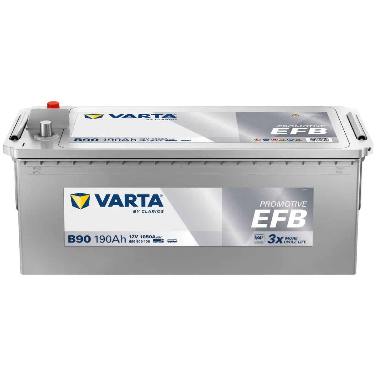 Nutzfahrzeugbatterie Varta Promotive EFB B90 12V 190Ah 690500105E652 Front