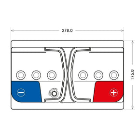 BIG +30% T-Modell 12V 75Ah 700A/EN Autobatterie