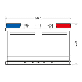 BIG +30% T-Modell 12V 85Ah 820A/EN Autobatterie