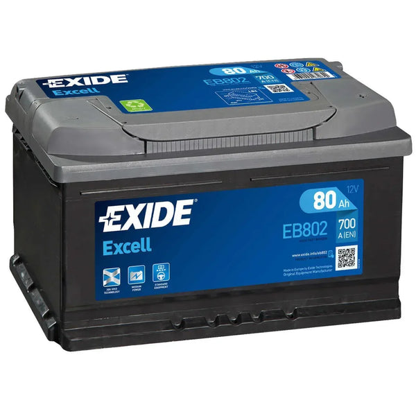Exide Excell EB802 12V 80Ah 700A/EN Autobatterie