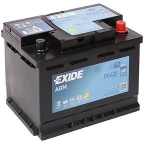 Exide Start-Stop EK620 AGM 12V 62Ah 680A/EN ersetzt Exide EK600 Autobatterie