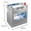 Autobatterie Varta Dynamic SLI A14 12V 40Ah 5401260333132 Seite links