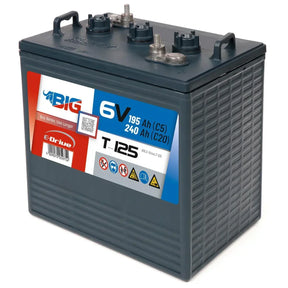 Traktionsbatterie für Reinigungsmaschinen Hebebuehnen Scherenlifte BIG E-Drive T-125 6V 240Ah Seite rechts