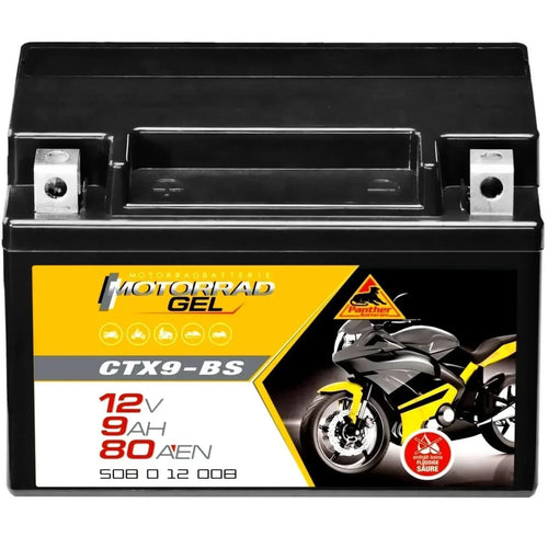 Panther Motorrad CTX9-BS 50812 GEL 12V 8Ah 80A/EN Motorradbatterie