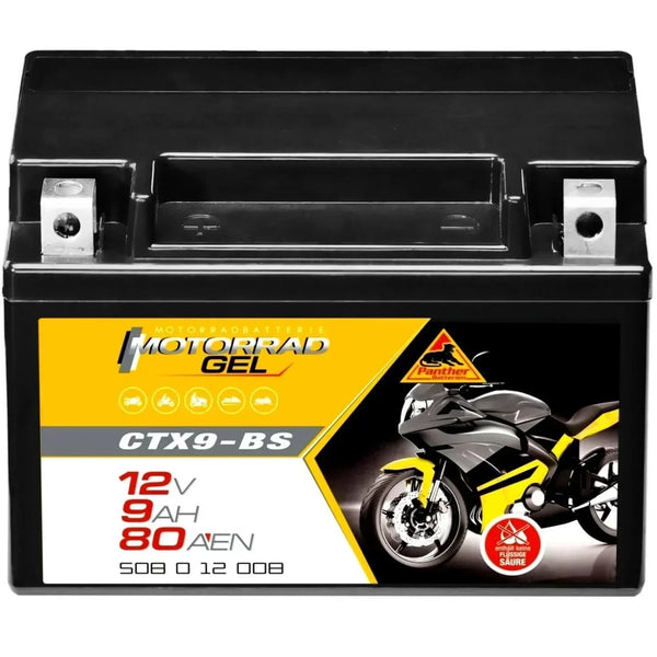 Panther Motorrad CTX9-BS 50812 GEL 12V 8Ah 80A/EN Motorradbatterie