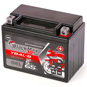 BlackMax +30% Motorsport YB4L-B 50411 GEL 12V 5Ah 65A/EN Motorradbatterie