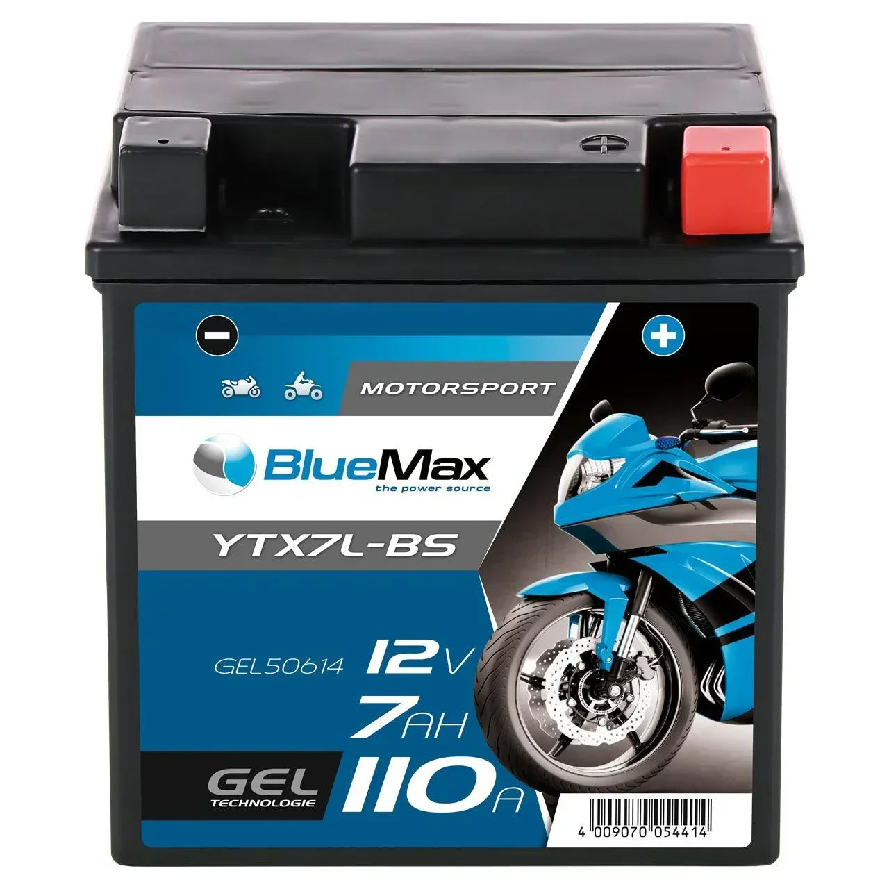BLUEMAX Motorsport 50614 GEL 12V 7Ah 110A/EN Motorradbatterie