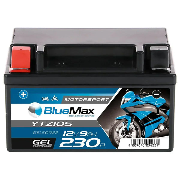 BLUEMAX Motorsport 50922 GEL 12V 9Ah 230A/EN Motorradbatterie