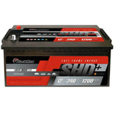 Nutzfahrzeugbatterie BlackMax SHD 12V 240Ah Front