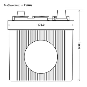 BIG Oldtimer 06617 6V 66Ah 360A/EN gefüllt Autobatterie
