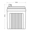Rasentraktor Batterie BIG U1 12V 30Ah 330A/EN technische Zeichnung Seite