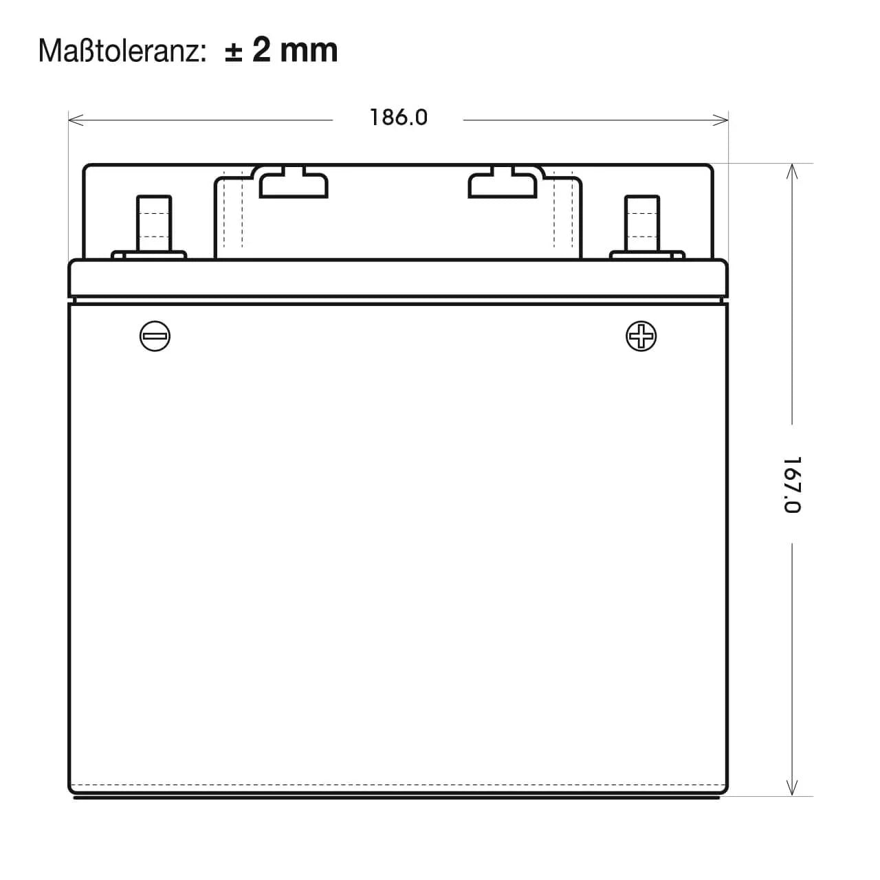 GreenMax GEL 53030 12V 35Ah 440A/EN Rasentraktor Batterie